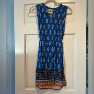 NWOT LOFT red, white and blue extra small petite dress